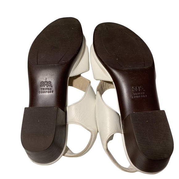 SAS tripad comfort SunTimer White ankle strap open toe hook loop sandal 9.5S - Picture 7 of 7
